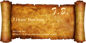 Tikos Dorina névjegykártya